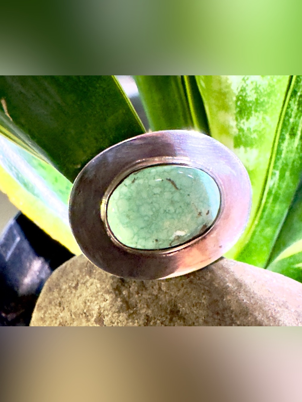 sterling turquoise brooch